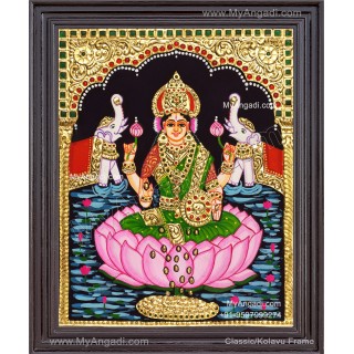 Gajalakshmi Tanjore Painting