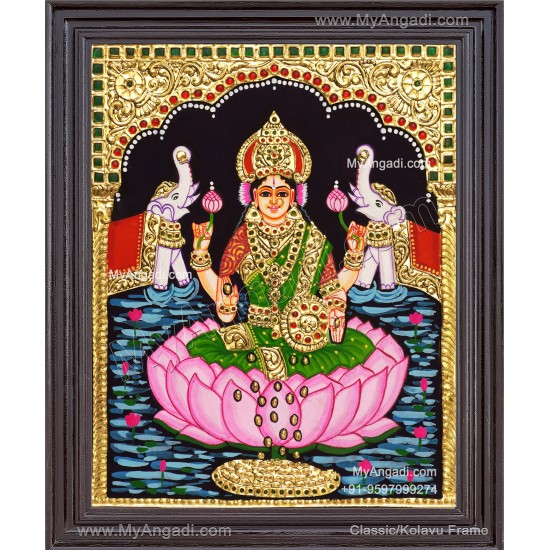 Gajalakshmi Tanjore Painting