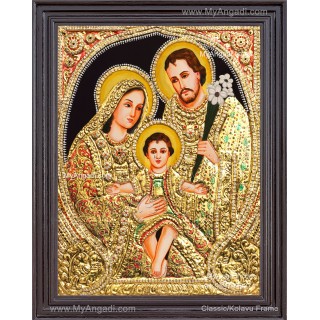Mary Joseph Jesus Tanjore Painting