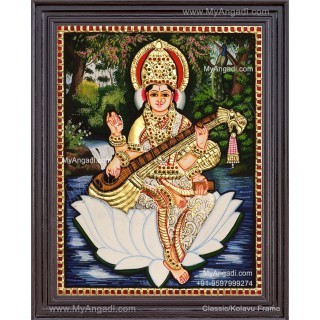 Saraswathi Tanjore Painting