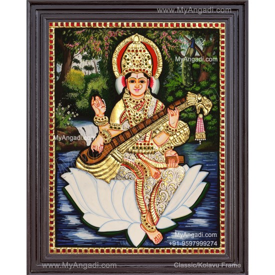 Saraswathi Tanjore Painting