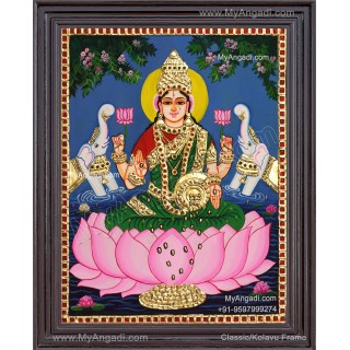 Gajalakshmi Tanjore Painting