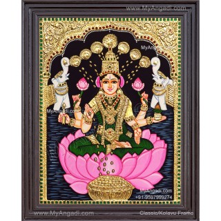 Gajalakshmi Tanjore Painting
