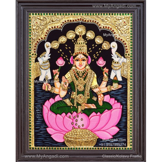 Gajalakshmi Tanjore Painting