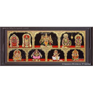 7 Panel  Tanjore Painting