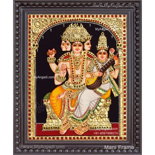 Brahma Saraswathi Tanjore Painting