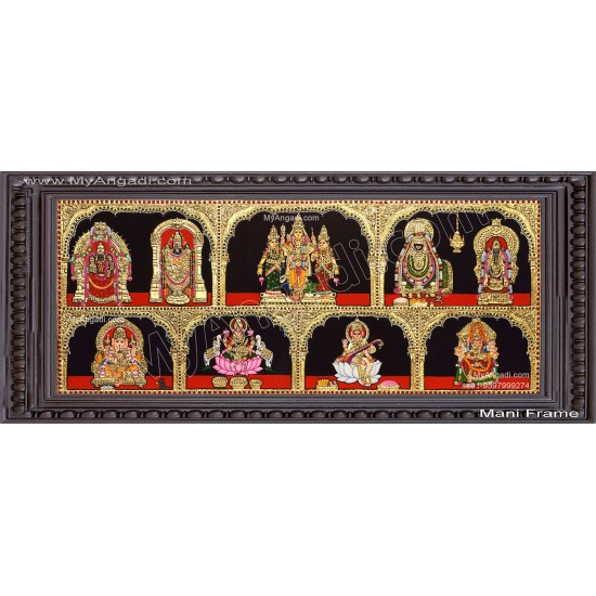 7 Panel  Tanjore Painting