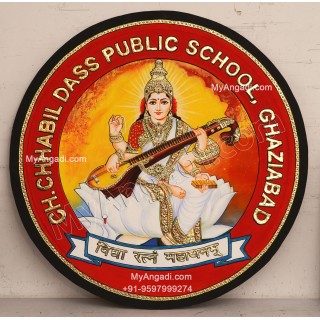 Saraswathi Round Tanjore Painting