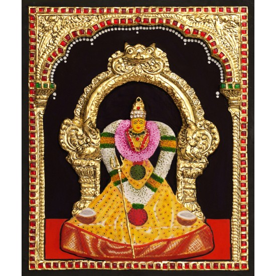 Aathanur Amman 3D Tanjore Painting