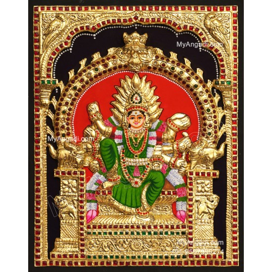 Kariya Kali Amman 3D Tanjore Painting