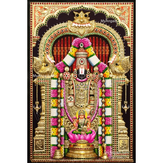 Balaji Lakshmi 3D Tanjore Painting