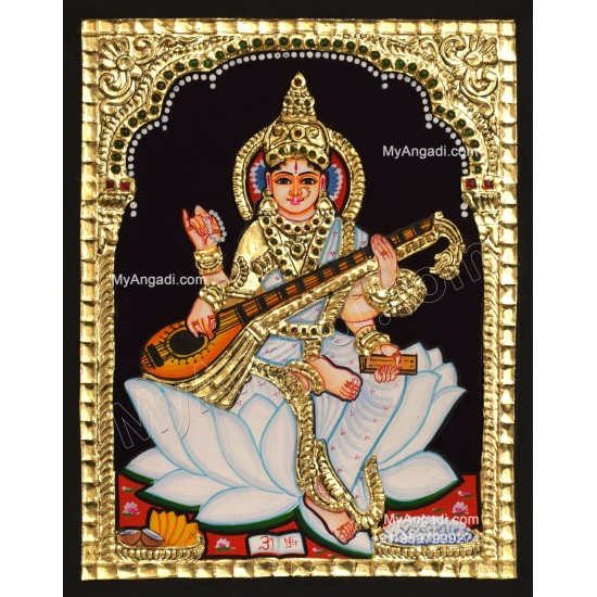 Saraswathi Tanjore Painting