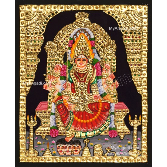 Samayapura Mariamman Tanjore Painting