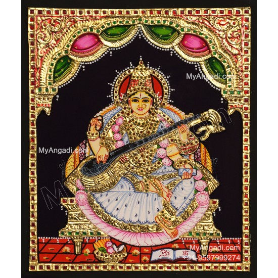 Saraswathi Tanjore Painting