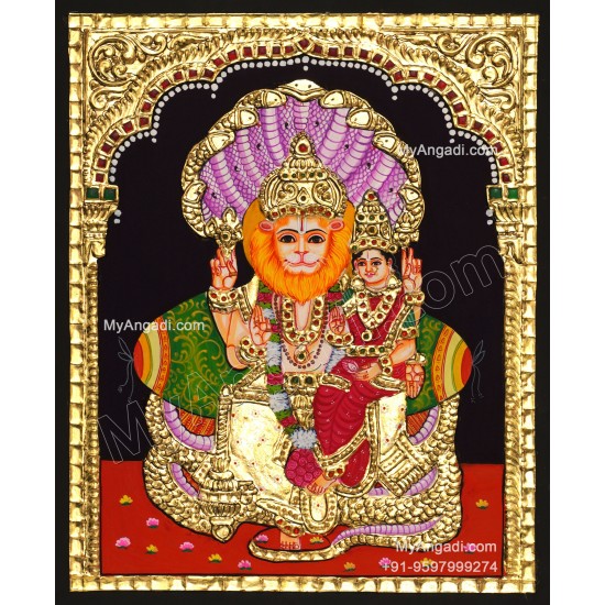 Lakshmi Narasimmar Tanjore Painting
