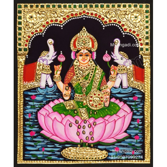 Gajalakshmi Tanjore Painting