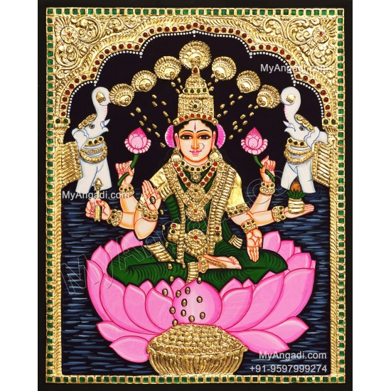 Gajalakshmi Tanjore Painting