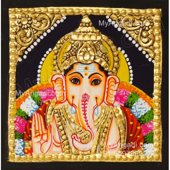 Small Ganesha Tanjore Paintings