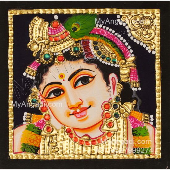 Small Krishna Tanjore Paintings