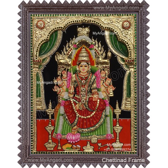 Samayapura Mariamman 3D Tanjore Painting Samayapura Mariamman 3D Tanjore Painting