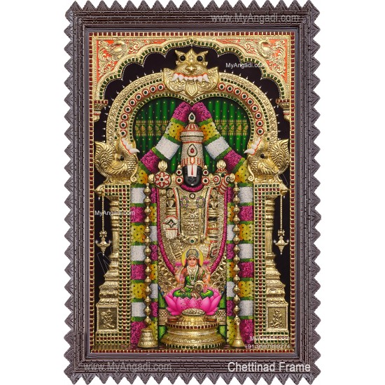 3d Balaji Lakshmi Tanjore Painting