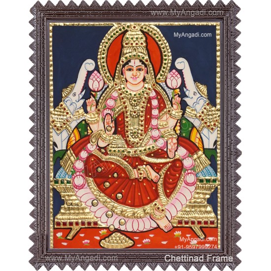 Gaja Lakshmi Tanjore Painting