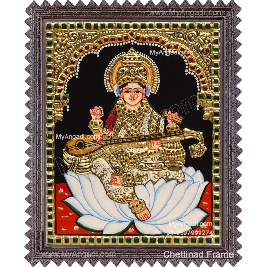 Saraswathi Tanjore Painting