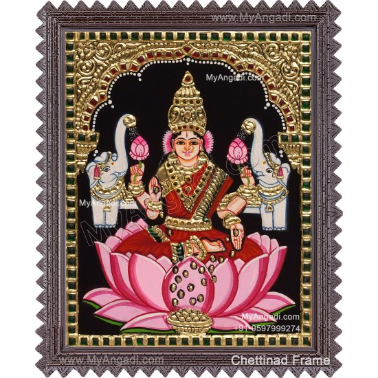 Gaja Lakshmi Tanjore Painting
