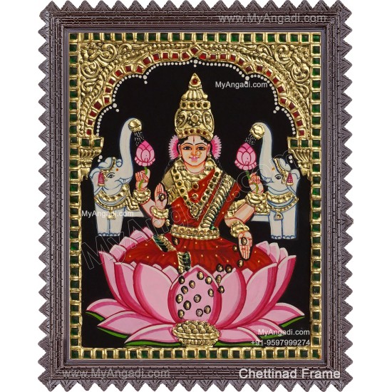 Gaja Lakshmi Tanjore Painting