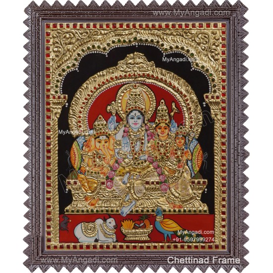 Shiva Family Tanjore Painting