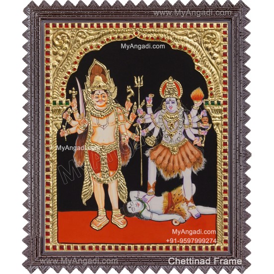 Veerabhadra Bhadrakali Tanjore Painting