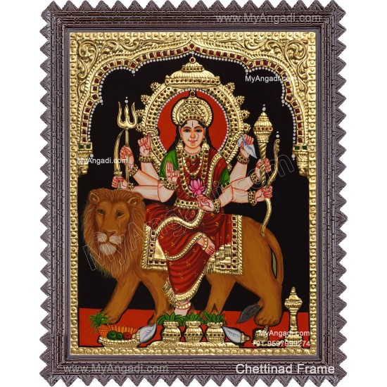Durga Devi Tanjore Painting