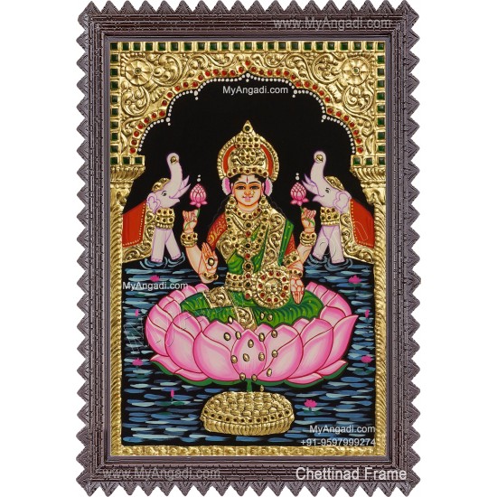 Gaja Lakshmi Tanjore Painting