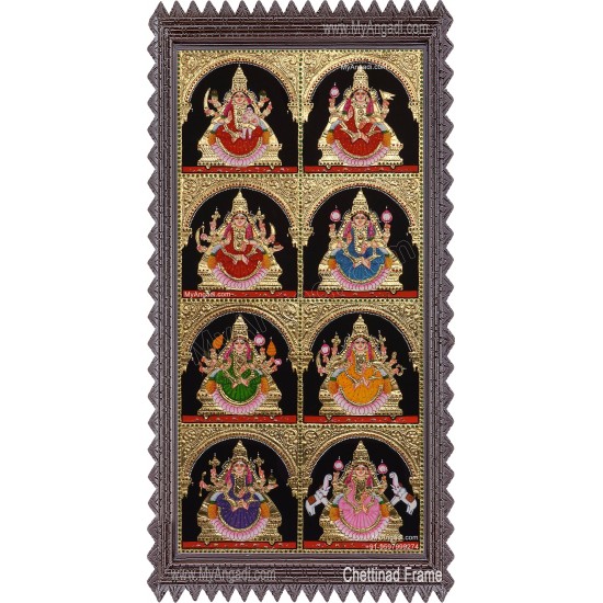 Ashta Lakshmi Tanjore Painting