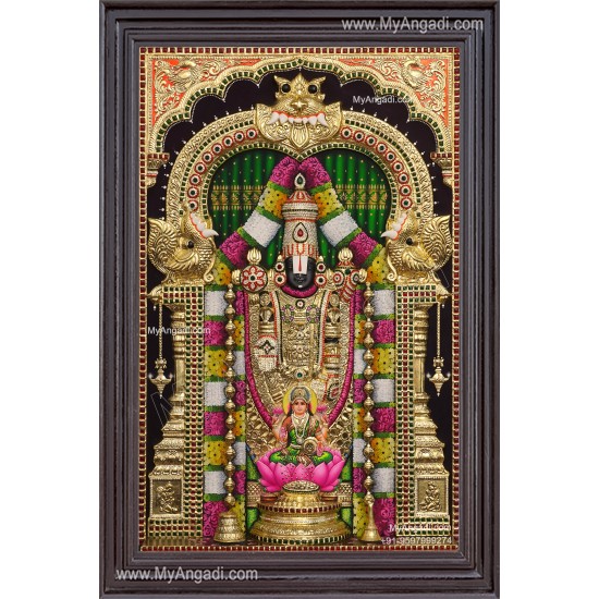 3d Balaji Lakshmi Tanjore Painting