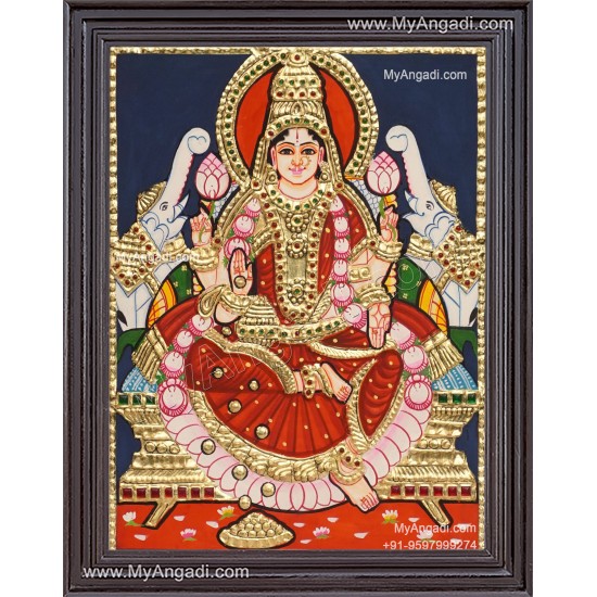 Gaja Lakshmi Tanjore Painting