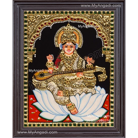 Saraswathi Tanjore Painting