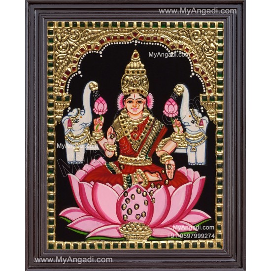 Gaja Lakshmi Tanjore Painting