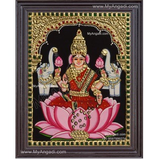 Gaja Lakshmi Tanjore Painting