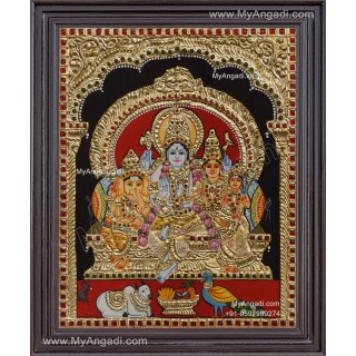 Shiva Family Tanjore Painting