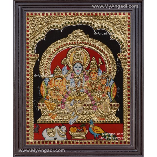 Shiva Family Tanjore Painting