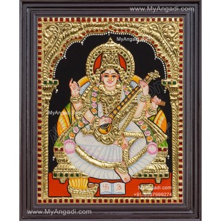 Saraswathi Tanjore Painting