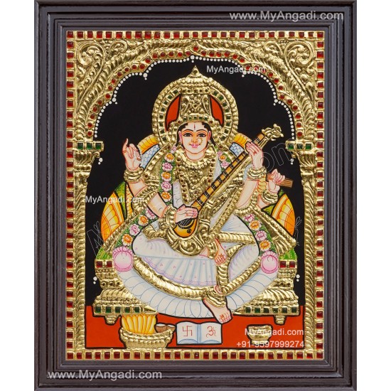 Saraswathi Tanjore Painting