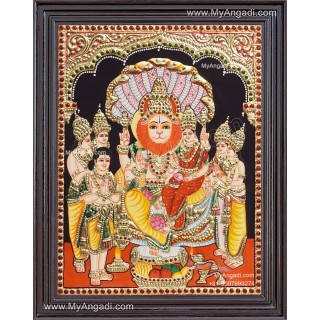 Lakshmi Narasimhar Tanjore Painting
