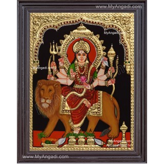 Durga Devi Tanjore Painting