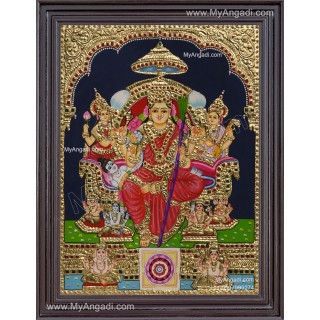 Raja Rajeshwari Tanjore Painting