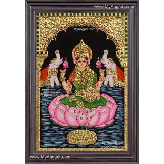Gaja Lakshmi Tanjore Painting
