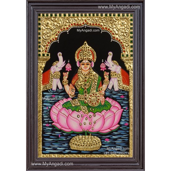 Gaja Lakshmi Tanjore Painting