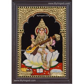 Saraswathi Tanjore Painting