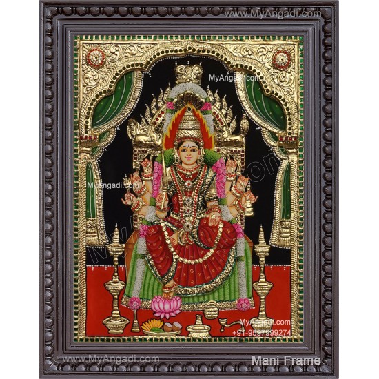 Samayapura Mariamman 3D Tanjore Painting Samayapura Mariamman 3D Tanjore Painting